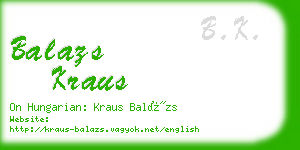 balazs kraus business card